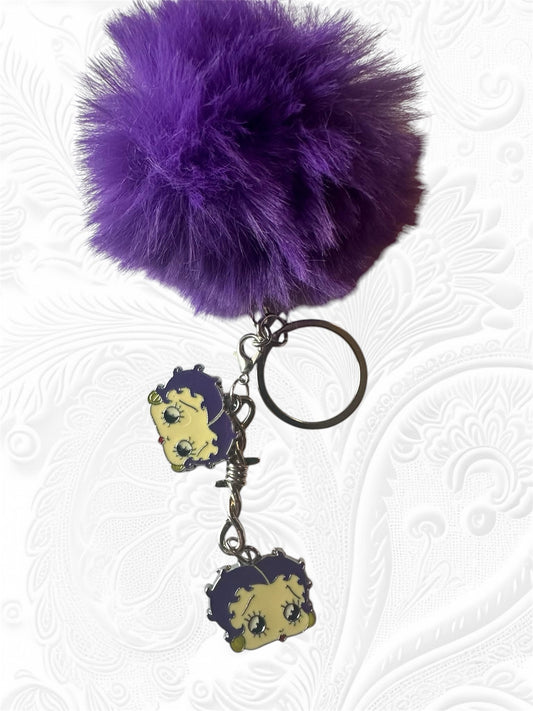 Y2K beads by Shan Betty b00p key chain pompom