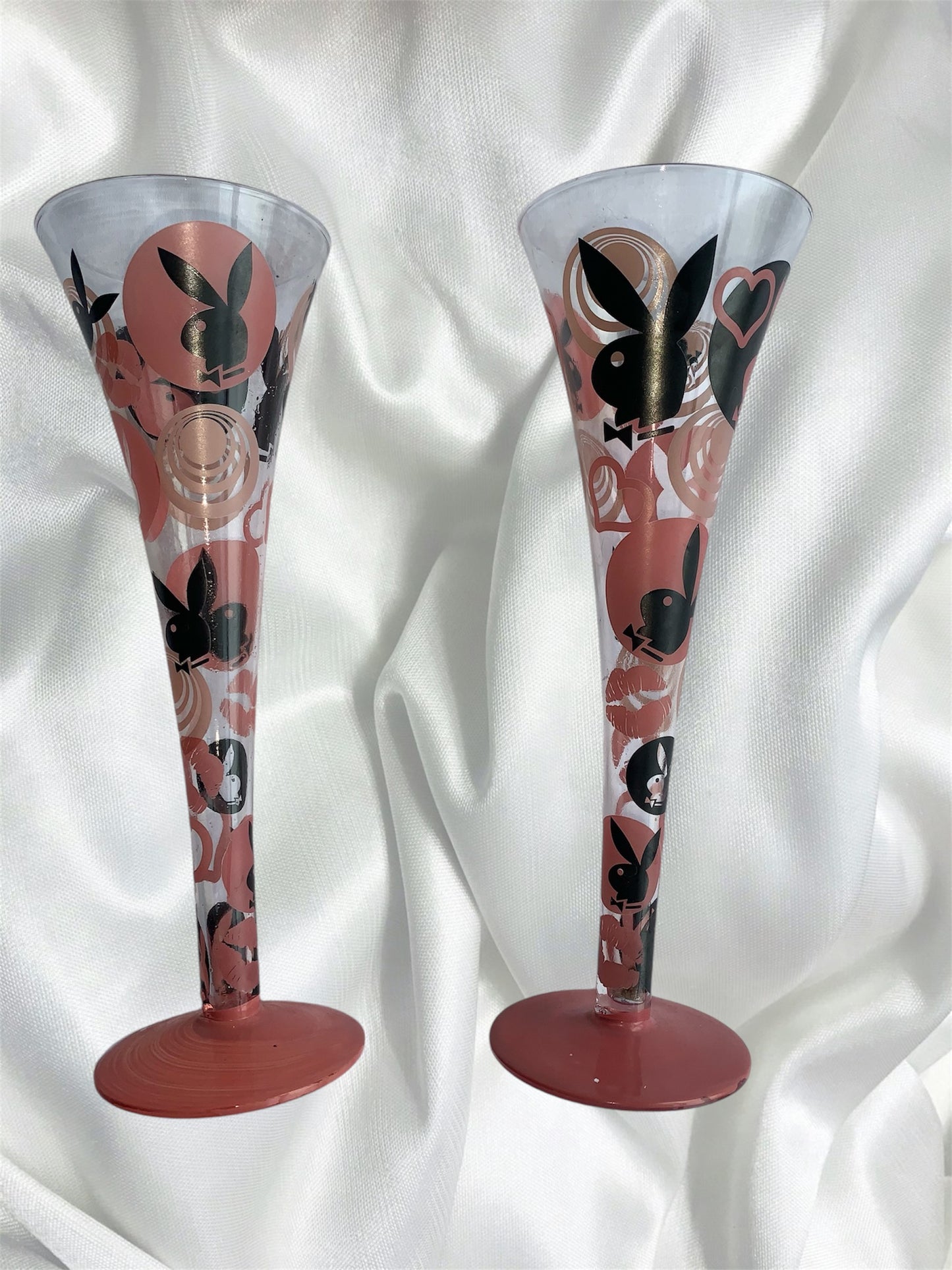 Bunny wine glass set of 2