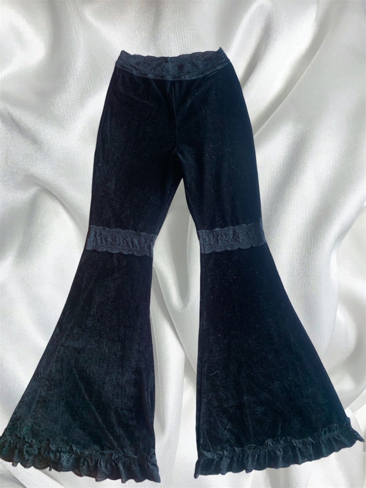 Lace/velour flares size m (10 or small 12 )